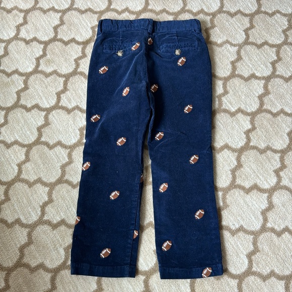 Navy corduroys with embroidered footballs - Picture 5 of 5